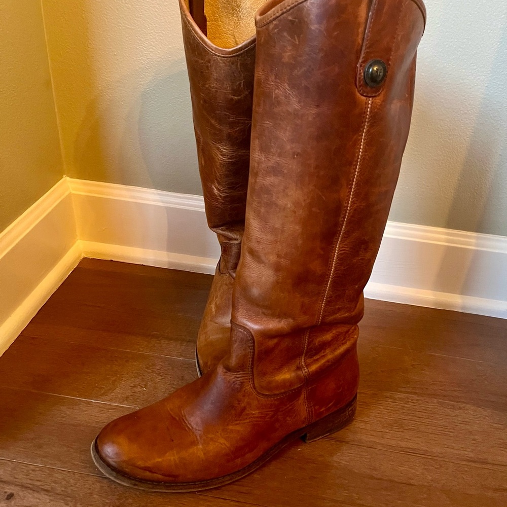 Frye Cognac Leather Boots
